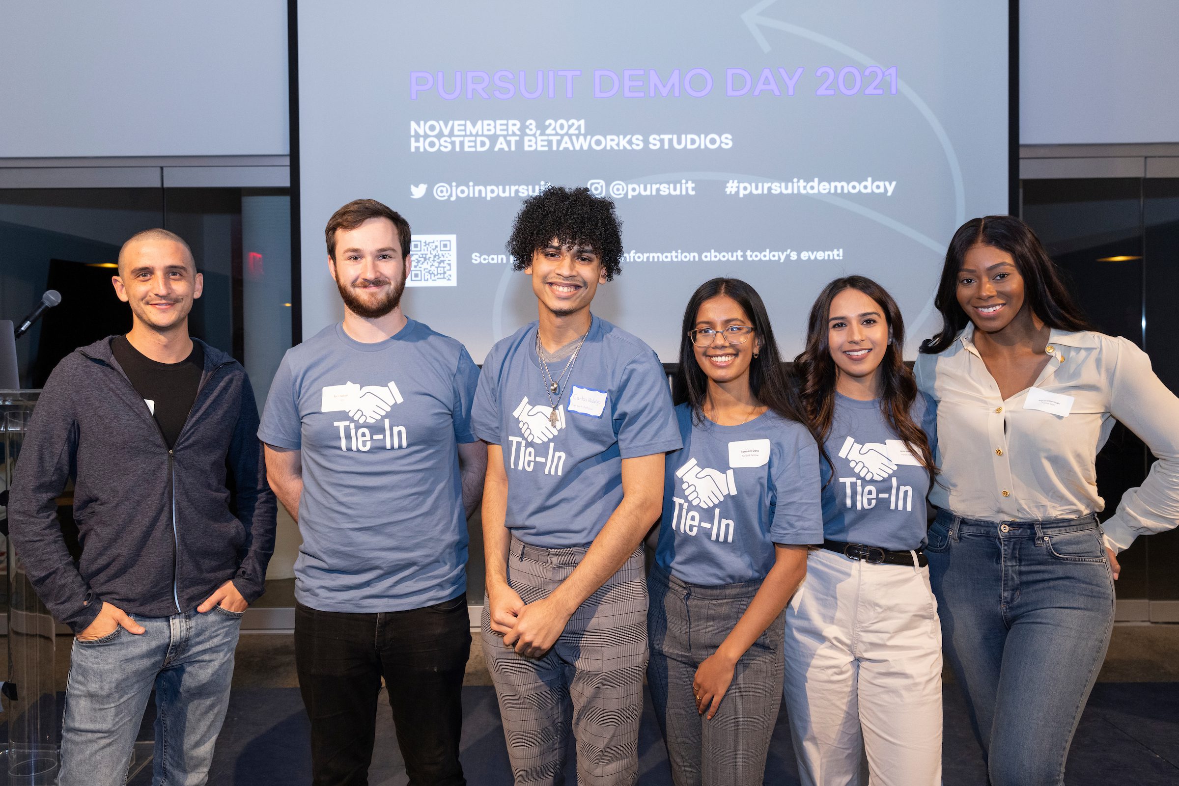 Pursuit students and instructors at Demo Day 2021