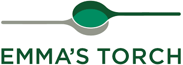 Emma's Torch logo with a picture of a green spoon