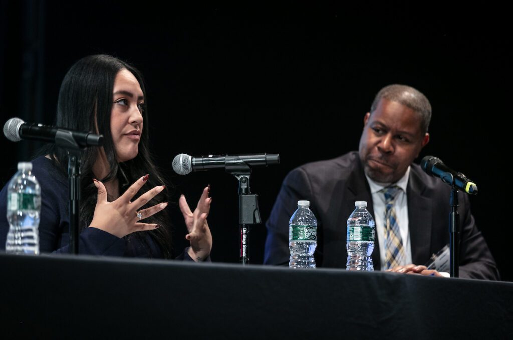 Amanda Farias in conversation with Anthony Watson at the 2024 NYCETC Conference.