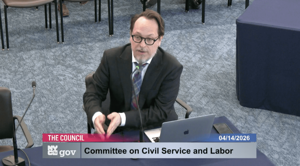 Gregory J. Morris testifies at the Rebuilding the Municipal Workforce Hearing.